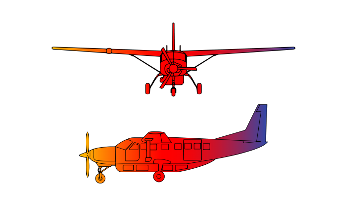 Cessna Caravan C208
Turboprop Single Engine 
12 passengers