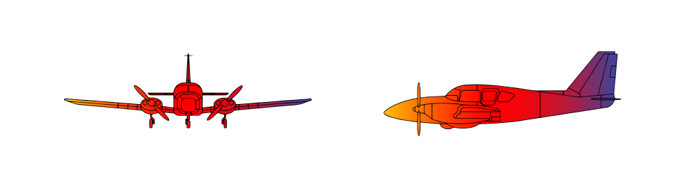 Piper Aztec PA23
Twin Engine
5 passengers