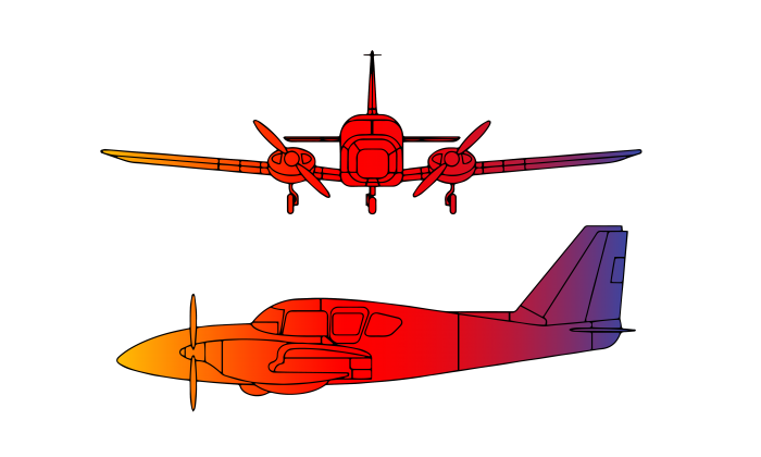 Piper Aztec PA23
Twin Engine
5 passengers